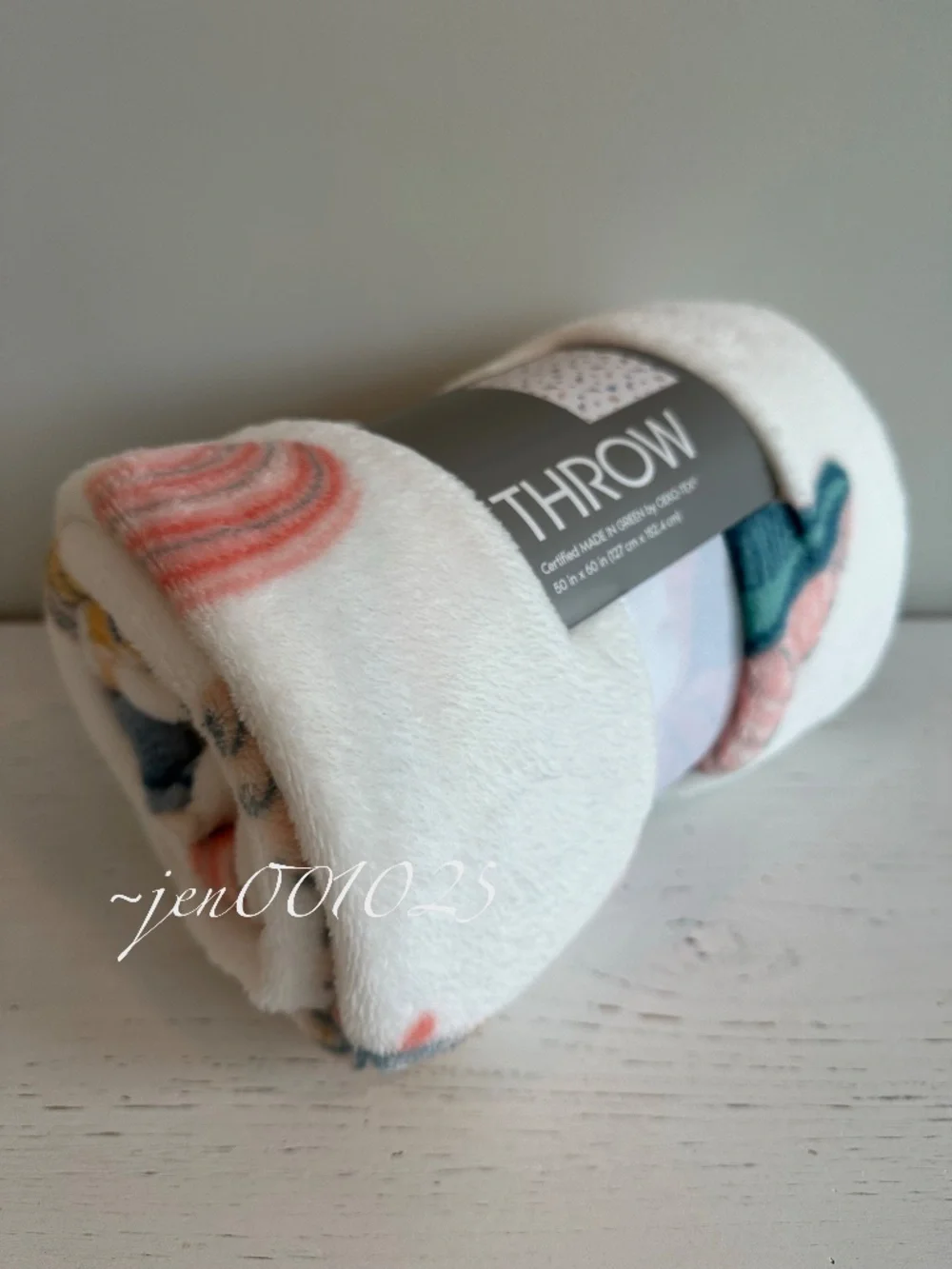 Seashell Printed Plush Throw Blanket Coastal